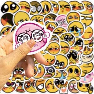 Packung gelber Emoji-Graffiti-Aufkleber zum Dekorieren von Gepäck und DIY-Kreativprojekten