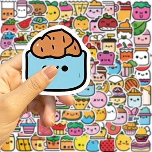 100 wasserfeste Kawaii-Aufkleber mit Obst- und Food-Doodles für DIY-Dekoration