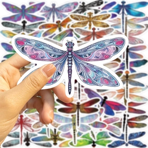 Handheld decorative dragonfly sticker set for laptop, guitar and luggage decoration
