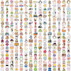 Pack de 600 autocollants de dessins animés imperméables avec animaux mignons pour décor de bagages