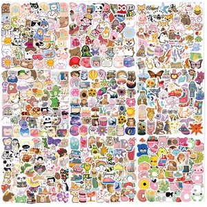 Dessin Animé Kawaii Autocollants Imperméable PVC Décalcomanies Pour Ordinateur Guitare Valise DIY Décoration Autocollants Pour Enfants Adultes