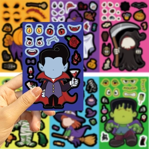 Handgehaltene wasserfeste Halloween DIY-Sticker mit Vampir-Motiv für Kinder-Basteln