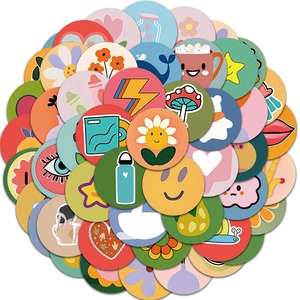50pcs waterproof cartoon sun stickers for DIY guitar laptop and luggage decoration