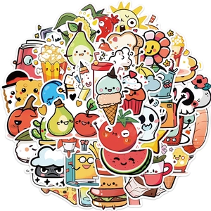 50 pieces of colorful cartoon mood graffiti stickers for laptop and luggage decoration