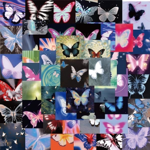 Psychedelic Butterfly Graffiti Stickers Waterproof PVC Vinyl Decorative Decals For Laptop Guitar Luggage DIY Art Decor