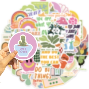 50 pieces of Danish pastel motivational stickers for decorating laptop and guitar