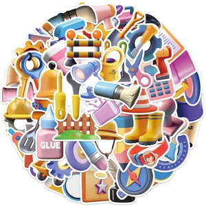 50 pieces of 3D tool graffiti stickers for DIY decoration on laptops and guitars