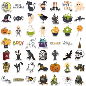 100pcs Halloween graffiti stickers with pumpkins and ghosts for DIY laptop decoration