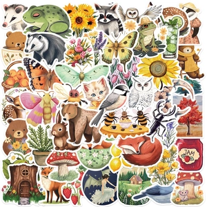 Mystery Forest Animal Mushroom Plant Waterproof PVC Stickers For Laptop Guitar Suitcase DIY Scrapbooking Decor