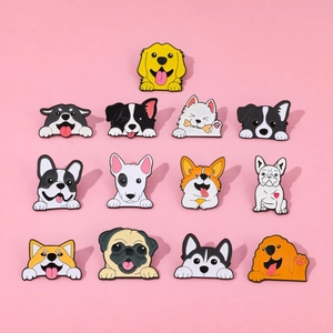 Schattige Cartoon Hond Emaille Speld Set Legering Puppy Dier Broche Badge Voor Rugzak Kleding Tas Decoratie Cadeau Voor Huisdier Liefhebbers