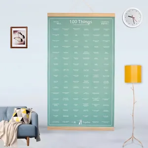 100 Cose Da Fare Poster Lista Di Controllo Telaio Sospeso Legno Regalo Romantico Interazione Genitore Figlio