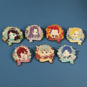 Anime The Land Of Warriors Enamel Brooch Pins Q Version Cartoon Character Alloy Metal Badges For Backpack Clothes Decoration