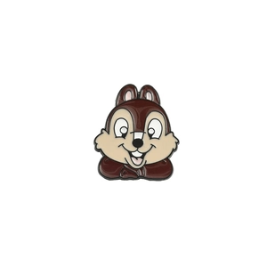 Cute Chip enamel pin badge made of polished metal for bags and lapel accessories