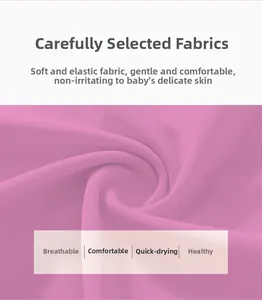 Detail of pink soft stretch fabric for girls swimwear with quick-dry texture