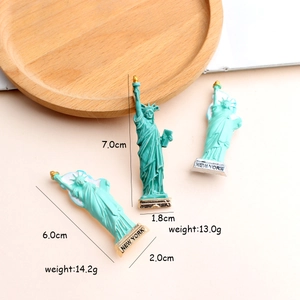 Enamel Statue of Liberty brooch pin with New York base for clothing accessories