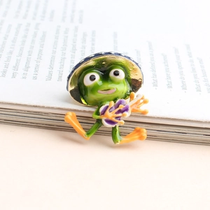 Cartoon Frog Playing Guitar Enamel Brooch Pin Zinc Alloy Animal Badge Fashion Jewelry For Women Men Clothing Gift Accessory