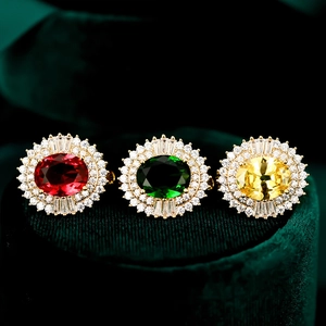 Vintage Kupfer Echtgold Beschichtet Zirkonia Brosche Damen Oval Sonnenblume Anti-Exponierung Dekorative Anstecknadel Schmuck Geschenk