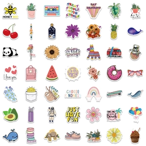 Set of 100 cute waterproof cartoon graffiti stickers for laptops and motorcycles