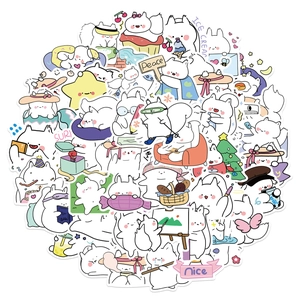 Cartoon Süße Eichhörnchen Baby Aufkleber Wasserdichte PVC Decals Für Laptop Gepäck Gitarre Skateboard Scrapbooking Schreibwaren Deko Geschenk