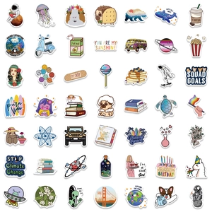 Set of 100 colorful waterproof cartoon graffiti stickers for laptops and luggage decoration