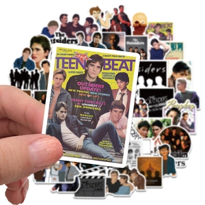 50 pieces of The Outsiders vintage movie character stickers for laptops and luggage bags