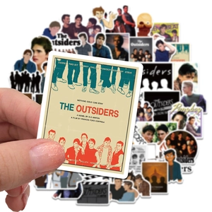 The Outsiders movie stickers pack featuring classic character portraits and posters for laptop