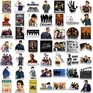 Set of 50 waterproof The Outsiders movie stickers for laptops and luggage customization