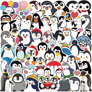 Détails de divers autocollants de pingouins mignons pour la décoration de bagages