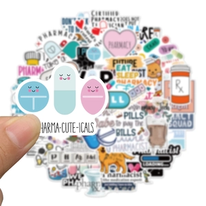 150Pcs cute pharmacist and doctor graffiti stickers for waterproof laptop decoration