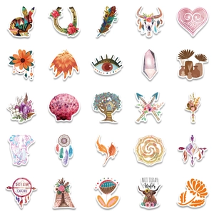 50 pieces of Bohemian style cartoon stickers for laptops and iPads with animal motifs