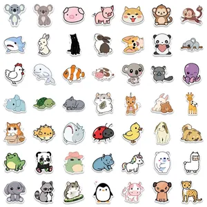 Set of 100 waterproof cartoon animal graffiti stickers for suitcase and laptop decor
