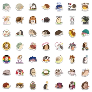 Set of 49 waterproof cartoon hedgehog stickers for luggage and laptop decoration