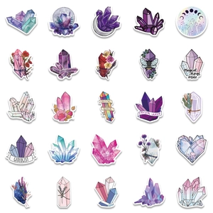 50pcs bohemian crystal stickers for laptops and luggage with waterproof bohemian gem designs