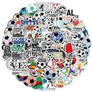 Soccer Stickers Waterproof PVC Decals Sports Football Graffiti Decoration For Laptop Luggage Skateboard Water Bottle Fans