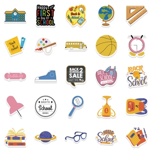 50pcs waterproof back to school graffiti stickers for laptop luggage and backpacks