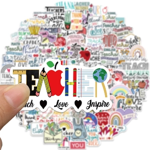 Autocollants étanches pour enseignants avec lettrage créatif Teach Love Inspire décoratif