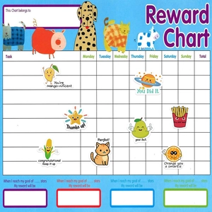 Tableau de récompense pour enfants avec animaux mignons et autocollants motivants