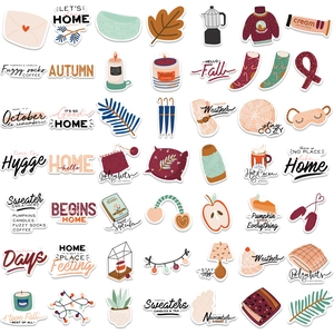 Set of 50 waterproof autumn theme cartoon stickers for luggage and laptop DIY decoration