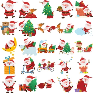 Pack of 50 cartoon Santa Claus waterproof stickers for laptop and luggage decoration