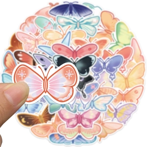 40 pieces of colorful cartoon butterfly stickers for DIY laptops and water bottles