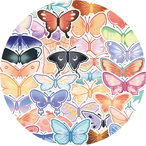 40Pcs colorful cartoon butterfly waterproof stickers for luggage and journals decoration
