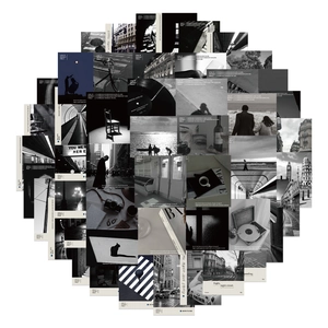 Kit de collage mural de 50 photos vintage noir et blanc avec photographie de style anglais
