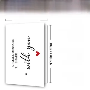 Infographic showing size 12x18cm for the heart greeting card set with envelopes