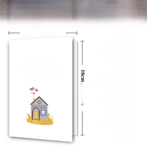 Detail of 12x18cm New Home card set showing 300GSM paper thickness and dimensions