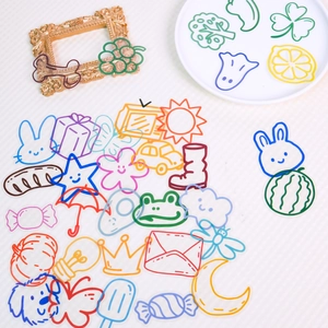 Variety set of 56 colorful transparent PET cartoon stickers for creative DIY decoration