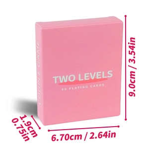 Scatola rosa del gioco Couple Game Two Levels con 50 carte per appuntamenti interattivi