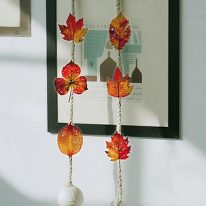 Autocollants en PET feuilles d'érable d'automne réalistes pour scrapbooking créatif