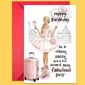 Dettaglio macro del biglietto di auguri con illustrazione e busta rossa