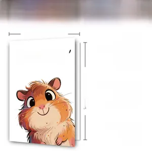Tabella taglie dettagliata per il biglietto d'auguri criceto con busta e carta da 300GSM