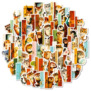 Lot de 56 autocollants animaux mignons pour scrapbooking et décoration d'ordinateur